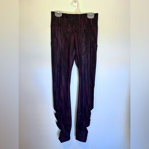 Lululemon Athletica Maroon and Black Leggings